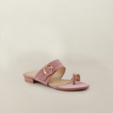 Dusty Rose Toe Loop Flats