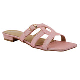 Pink Sparkle Multi-Strap Flats