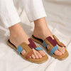 Mustard Colorblock Suede Slide