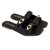 Black Double-Strap Flats