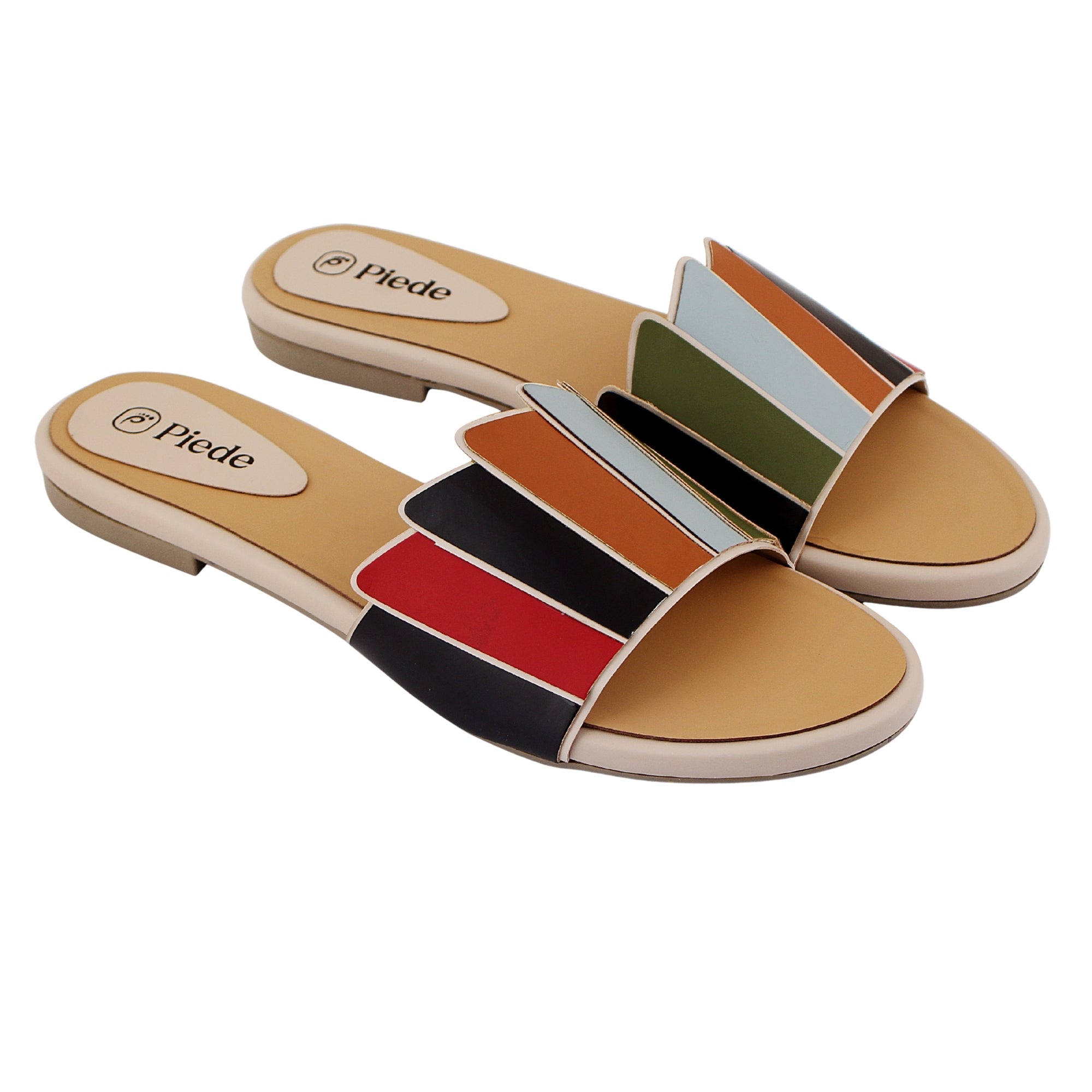 Cream Multi-Strap Flat