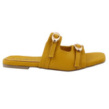 Yellow Double-Strap Flats