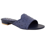 Navy Blue Textured Flat