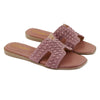 Dusty Pink Woven Strap Flats
