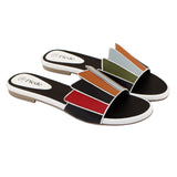 White Multi-Strap Flat