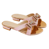 Pink Glitter Bow Flat