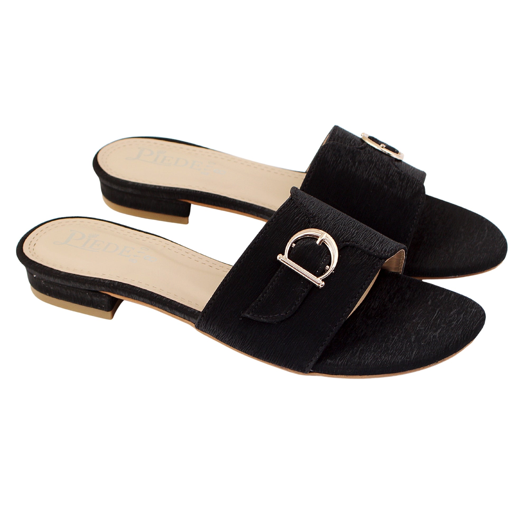 Black D-Ring Buckle Flat