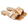 Peach Square-Toe Flats