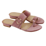 Dusty Rose Toe Loop Flats