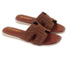 Brown Woven Strap Flats