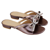 Fancy Bow Grey Slipper