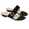 Black Toe Loop Flats