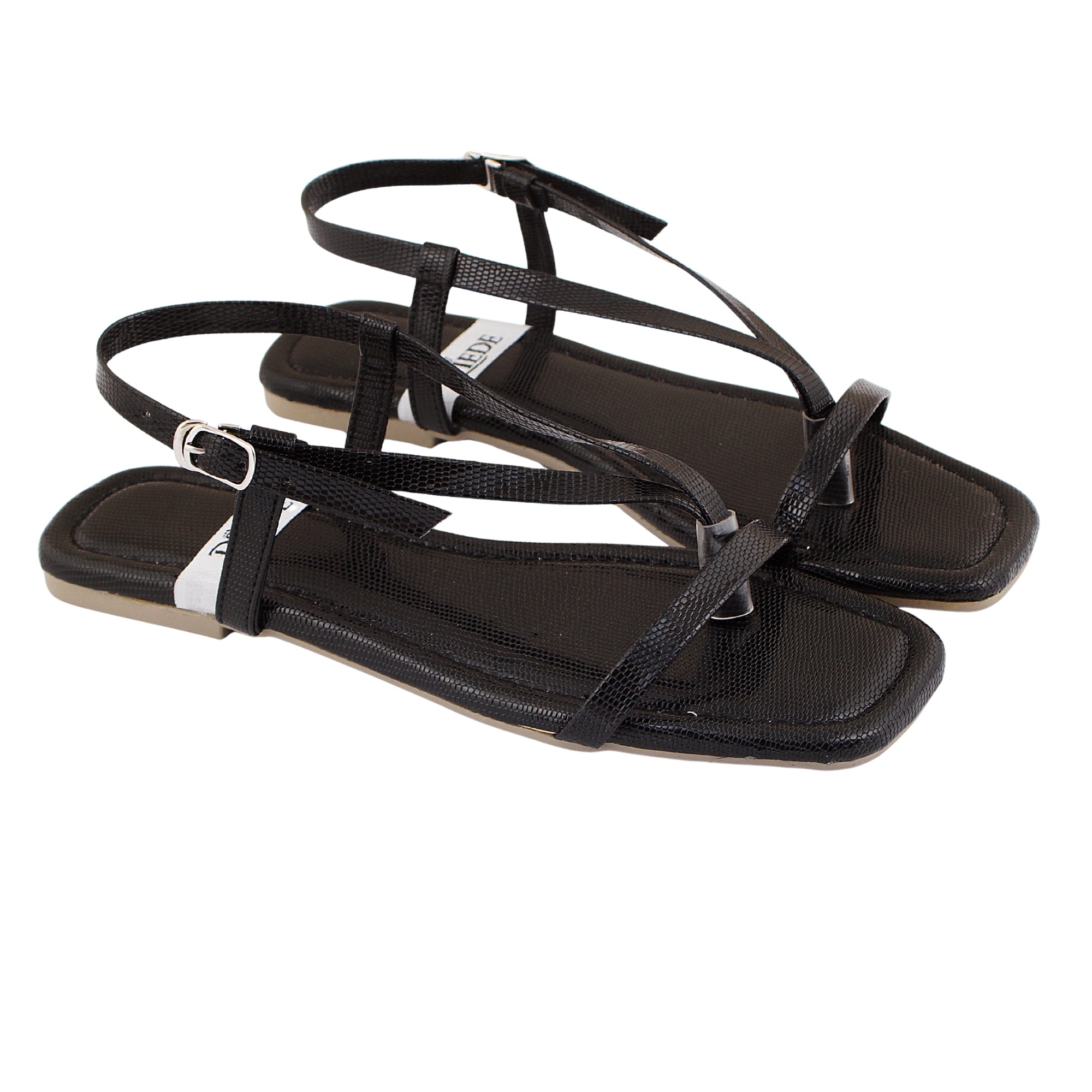 Black Slingback Sandals