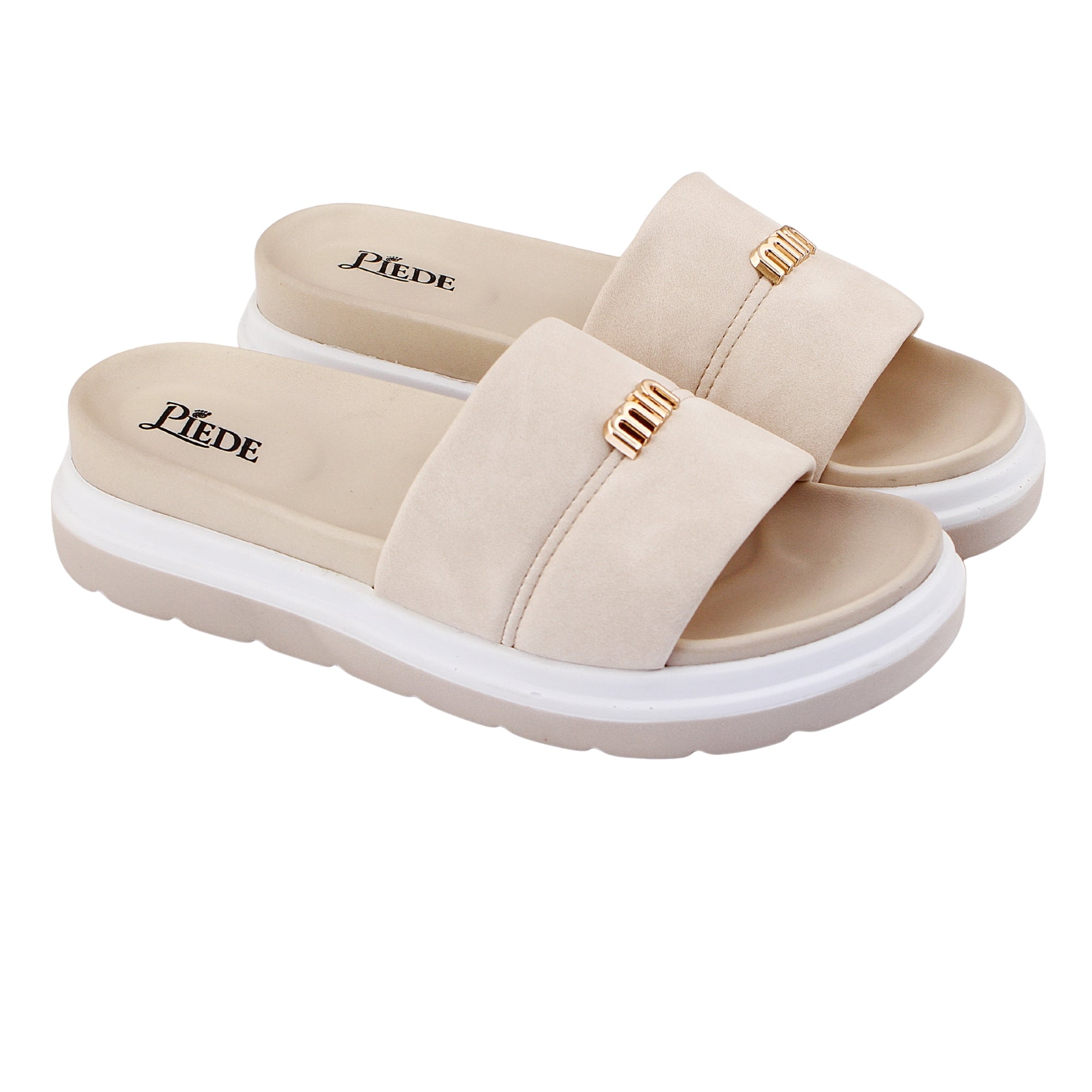 Cream Medicated Sole Slide
