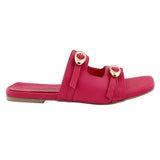 Pink Double-Strap Flats