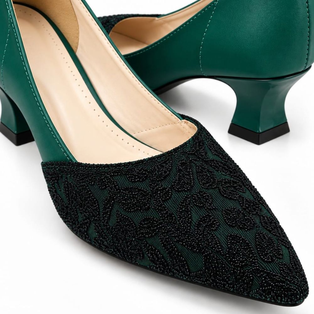 Emerald Green Court Shoe