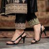 Black Buckled Slingback Heels