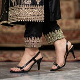 Black Buckled Slingback Heels