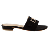 Black D-Ring Buckle Flat