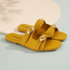 Yellow Double-Strap Flats