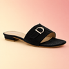 Black D-Ring Buckle Flat