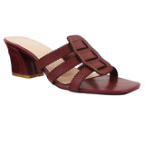 Maroon Strata Heel slip-on