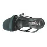 Dark Green Ankle Strap Sandals