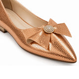 Bronze Pointed-Toe Pumps