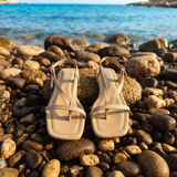 Beige Slingback Sandals