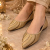 Cream Hand-Embroidered Pointed Pump
