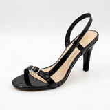 Black Buckled Slingback Heels