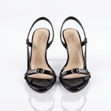 Black Buckled Slingback Heels
