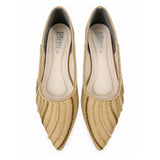 Cream Hand-Embroidered Pointed Pump