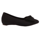 Black Bow Ballet Flat Pumps