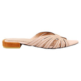 Beige Stitch Slip-On Flat
