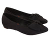 Black Bow Ballet Flat Pumps