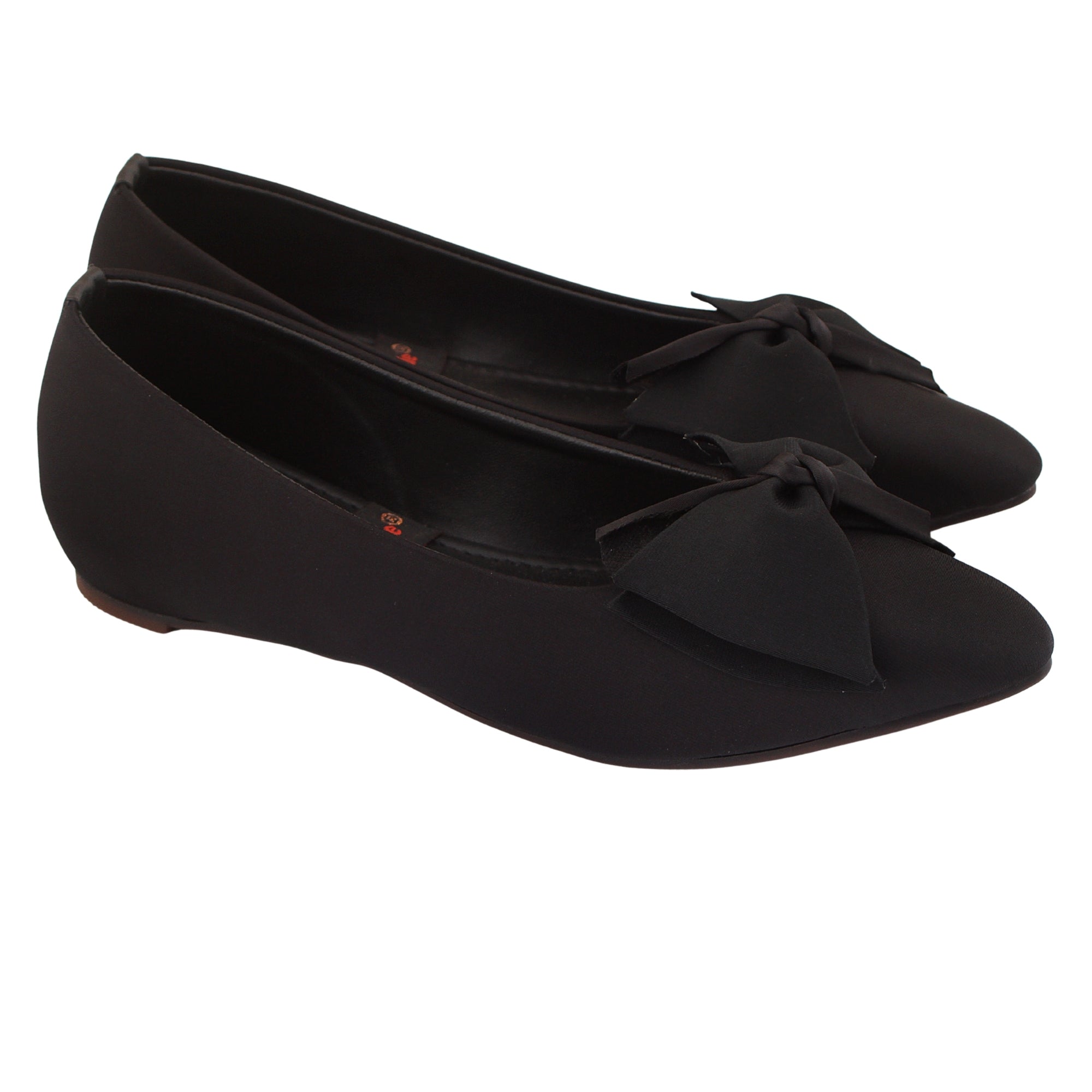 Black Bow Ballet Flat Pumps