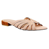Beige Stitch Slip-On Flat