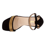 Black Ornamented Heels Sandal