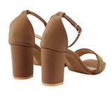 Cream Ornamented Heels Sandal