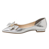 Silver Pointed-Toe Pumps