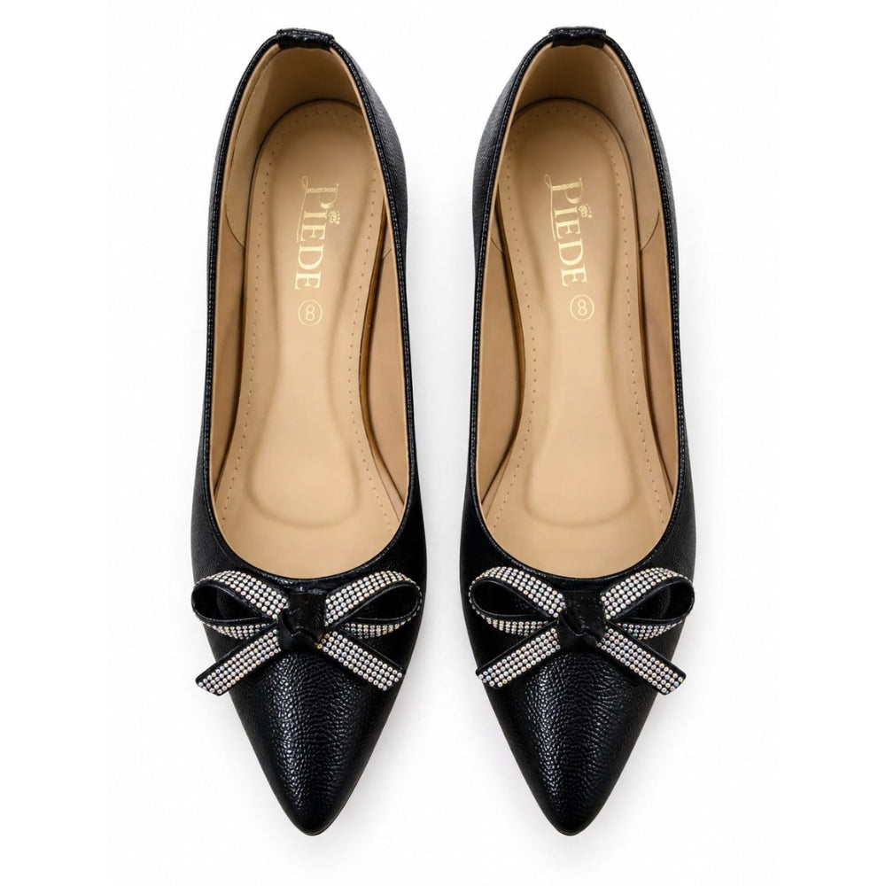 Black Kitten Heel Pump