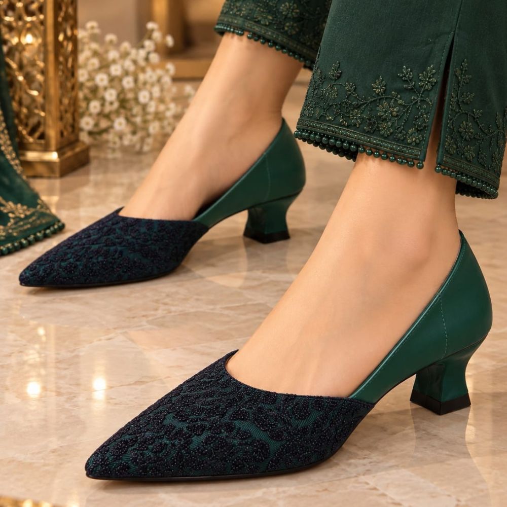 Emerald Green Court Shoe