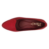 Maroon Rhinestone Pointed-Toe Pumps