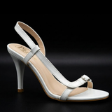 White Buckled Slingback Heels