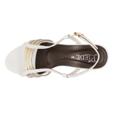 White Duo-Tone Strappy Heels