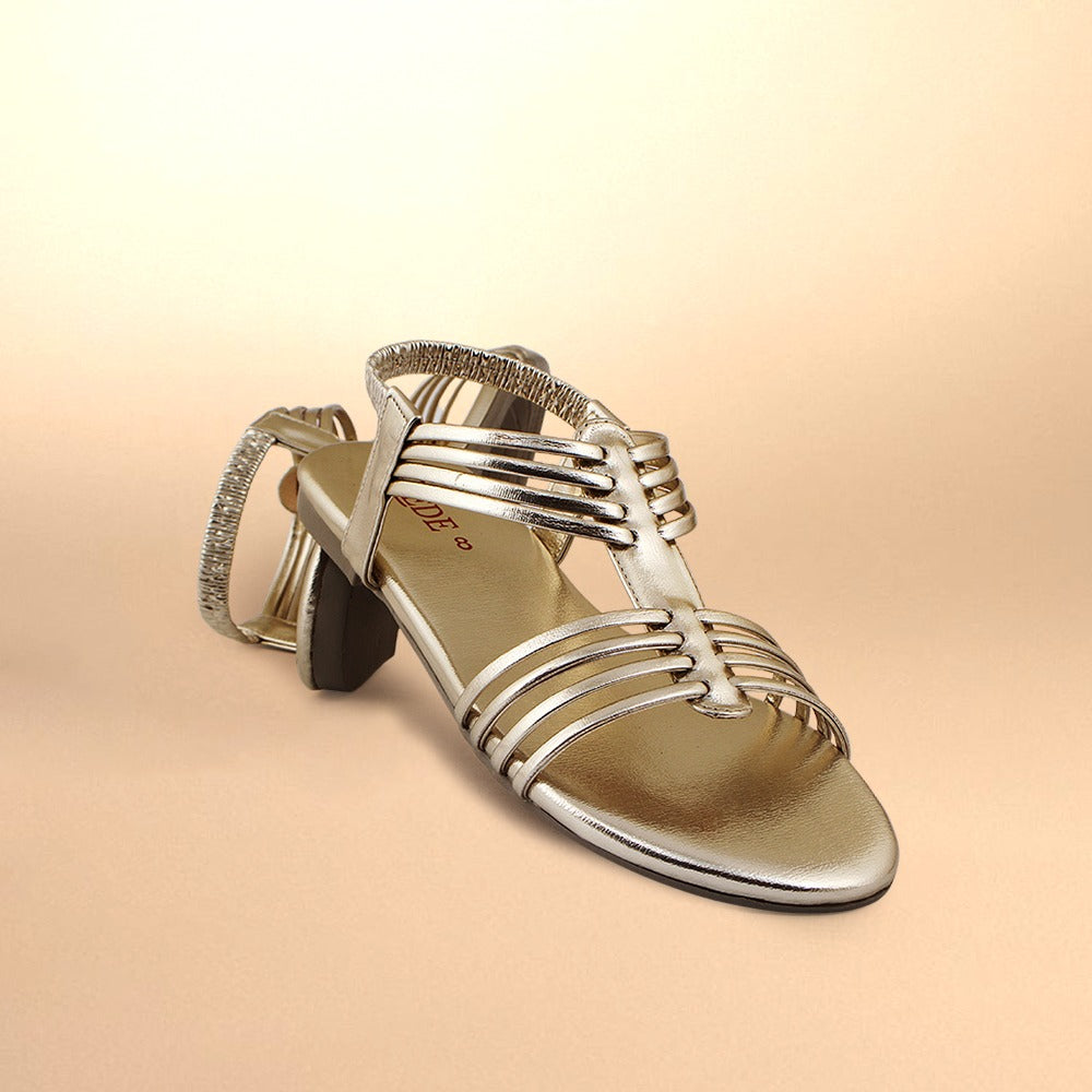 Golden Caged Metallic Flat Sandal