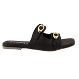 Black Double-Strap Flats