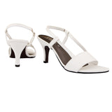 White Strappy French Heels