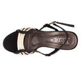 Black Duo-Tone Strappy Heels